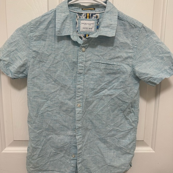 Denim & Flower Other - Denim & Flower Ricky Singh boys Light Blue Short-Sleeve Button-Down Shirt 9/10